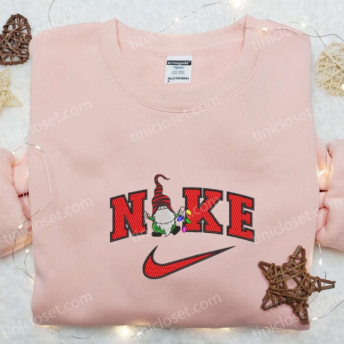 Gnome Christmas x Nike Embroidered Sweatshirt: Best Nike Inspired Gift for Christmas