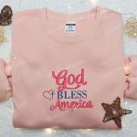 God Bless America Embroidered Shirt: Best Patriotic Shirts & National Day Gifts