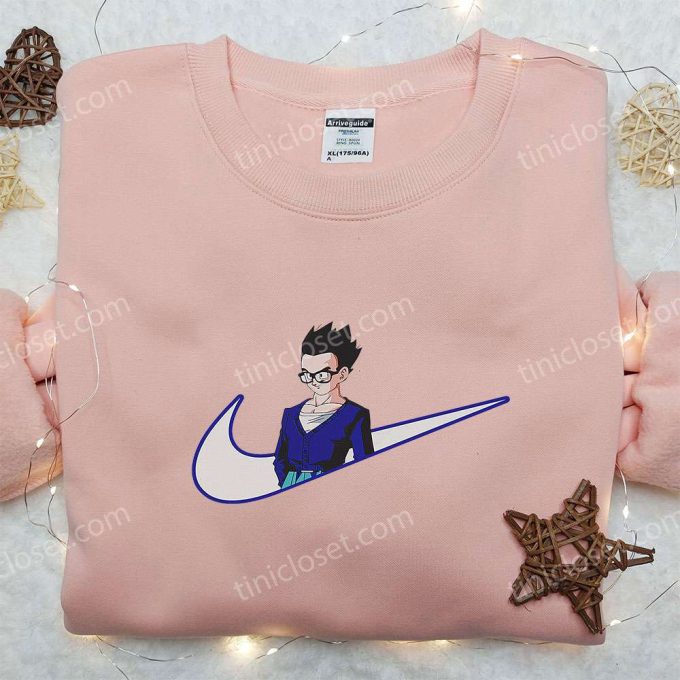 Dragon Ball Gohan x Nike Embroidered Hoodie & Shirt: Anime-Inspired Nike Swoosh Apparel