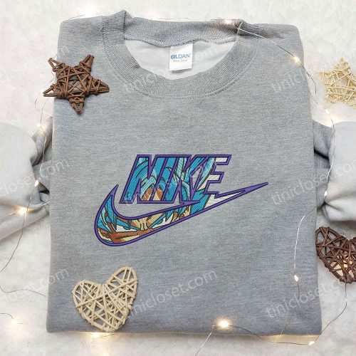 Goku Blue x Nike Embroidered Shirt – Dragon Ball & Custom Design