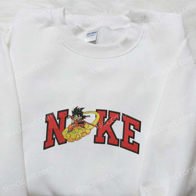 Goku Cloud x Nike Anime Embroidered Tshirt – Dragon Ball & Nike Inspired Shirt