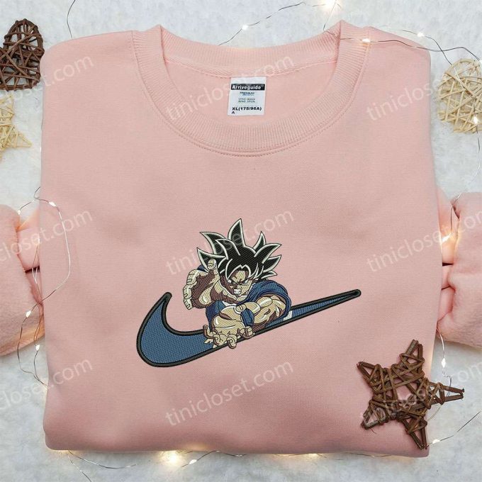 Goku Kamehameha x Nike Swoosh Embroidered Sweatshirt – Dragon Ball & Nike Inspired Shirt