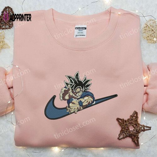 Goku Kamehameha x Nike Swoosh Embroidered Sweatshirt – Dragon Ball & Nike Inspired Shirt