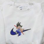 Goku Kid Anime x Swoosh Embroidered Hoodie & Dragon Ball Shirt – Cool Anime Clothing