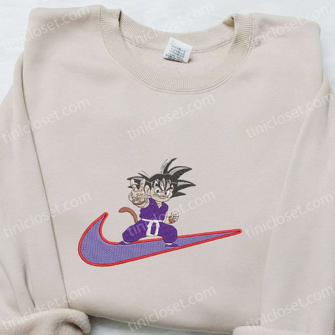 Goku Kid x Nike: Dragon Ball Anime Embroidered Tshirt – Nike Inspired Shirt