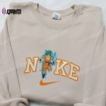 Goku on Fire x Nike Embroidered Shirt – Dragon Ball Custom Nike Tee