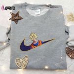 Goku Super Saiyan 2 x Nike Swoosh Anime Hoodie Dragon Ball Embroidered Shirt Nike Inspired Tee