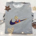 Goku Super Saiyan 2 x Nike Swoosh Anime Hoodie Dragon Ball Embroidered Shirt Nike Inspired Tee