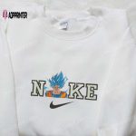 Goku Super Saiyan Blue x Nike Anime Embroidered Shirt Dragon Ball & Nike Inspired