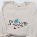 Goku Super Saiyan Blue x Nike Anime Embroidered Shirt Dragon Ball & Nike Inspired