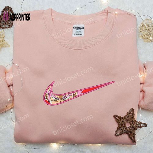 Goku Super Saiyan Rose x Nike Swoosh Embroidered Sweatshirt – Dragon Ball & Nike Inspired Shirt