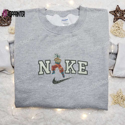 Donut Cat x Nike Cartoon Embroidered Shirt – Custom Birthday Gift Idea with Best Nike Embroidery