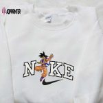 Goku x Nike Anime Embroidered Shirt: Dragon Ball Sweatshirt Nike Inspired Design