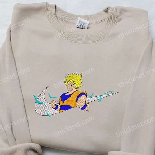 Dragon Ball Goku x Nike Swoosh: Embroidered Sweatshirt & Shirt – Nike Inspired