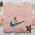 Golden Retriever x Nike Embroidered Shirt – Animal & Custom Nike Tee