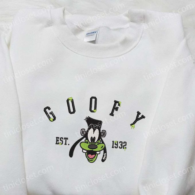 Vintage Goofy Est 1932 & Disney Halloween Embroidered Shirt – Spooky Halloween T-shirts