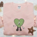 Green Bad Bunny Embroidered Sweatshirt: Cool Hoodie Best Birthday Gift Ideas