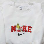 Grinch & Cindy Lou x Nike Embroidered Sweatshirt: Movie Merry Christmas Shirt Best Gift Idea