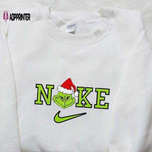 Grinch Xmas x Nike Movie Embroidered Hoodie & Shirt: Best Christmas Gift Ideas