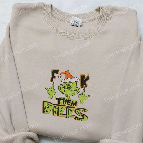 Grinch Them Bills x Nike Christmas Embroidered Sweatshirt & Shirt: Best Gift Ideas