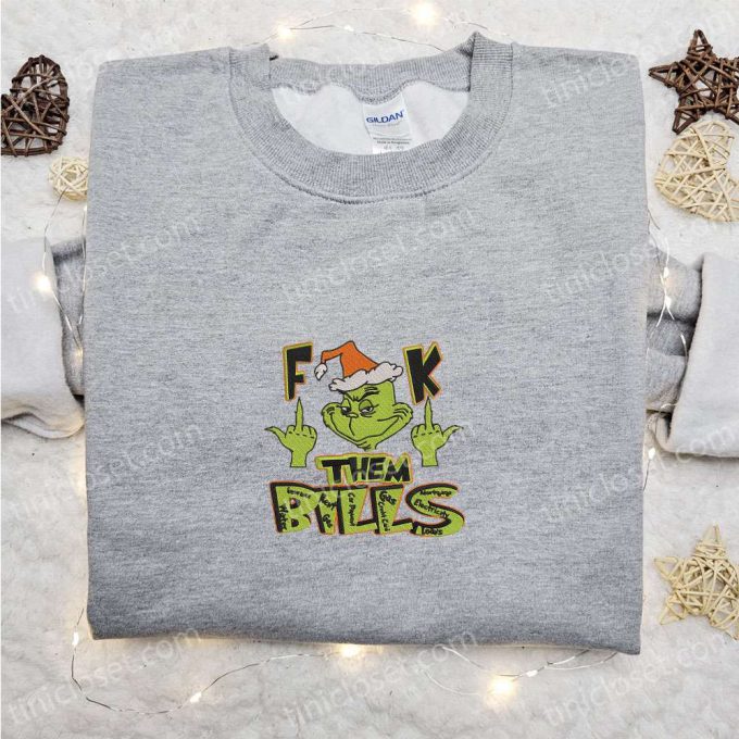 Grinch Them Bills x Nike Christmas Embroidered Sweatshirt & Shirt: Best Gift Ideas