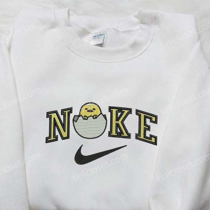 Gudetama x Nike Embroidered Shirt – Cartoon & Nike Inspired Design