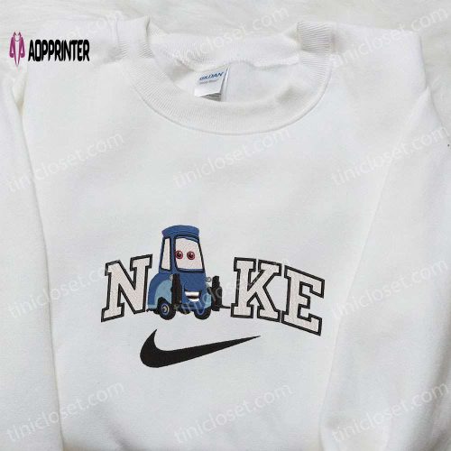 Guido x Nike Cartoon Embroidered Sweatshirt Pixar Cars & Nike Inspired Shirt