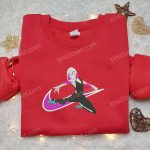 Gwen Movie x Swoosh Embroidered Sweatshirt: Marvel Cinematic Universe Shirt – Best Family Gift Ideas