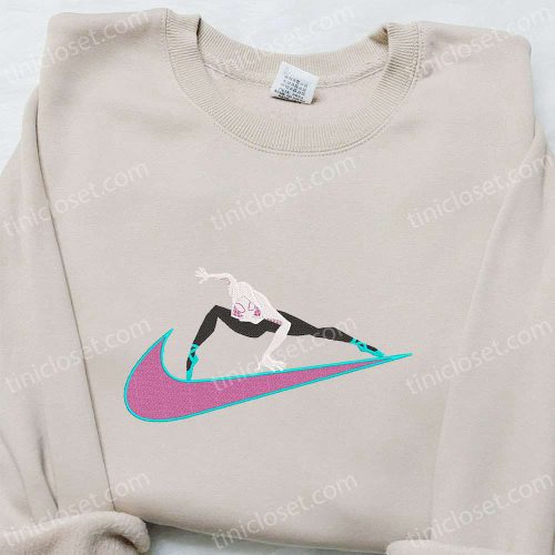 Gwen Stacy x Nike Swoosh & Marvel Cosmic Embroidered Shirts – Nike Inspired Designs