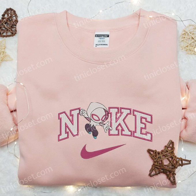 Gwen x Nike Movie Embroidered Sweatshirt & Marvel Comics T-shirt – Best Family Gift Ideas