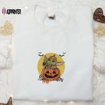 Halloween Baby Yoda Embroidered Shirt: Cute & Best Halloween Shirt Ideas