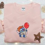 Halloween Balloon Pennywise Stitch Embroidered Shirt IT Horror Movie Best Gifts for Halloween Lovers