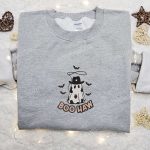 Halloween Boo Haw Ghost Embroidered Sweatshirt – Cool Shirts Perfect Gift for Halloween Lovers