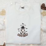 Halloween Boo Haw Ghost Embroidered Sweatshirt – Cool Shirts Perfect Gift for Halloween Lovers