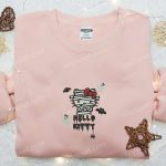 Halloween Hello Kitty Sweatshirt: Cute Embroidered Hoodie & Spirit T-shirt