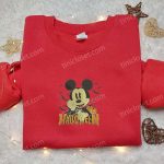 Halloween Mickey Embroidered Hoodie: Spooky Disney Sweatshirt for an Adorable Halloween Look!