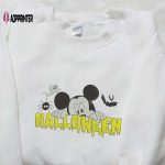 Spooky Halloween Mickey Embroidered Shirt Disney Sweatshirt & Hoodie – Adorable & Stylish!