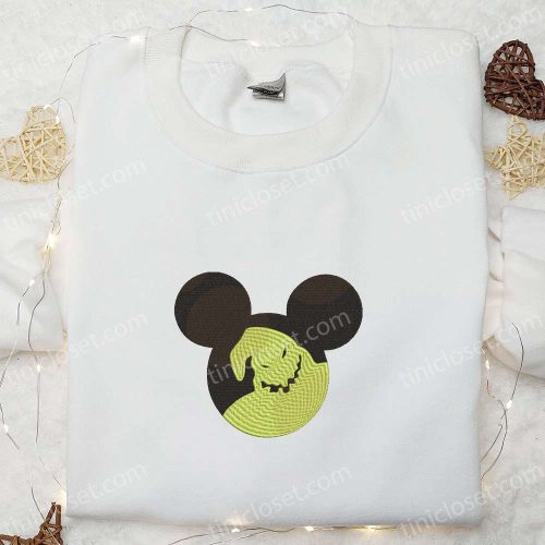 Halloween Mickey Head Embroidered Shirt: Best Disney Halloween Gift for Family