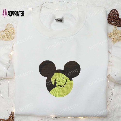 Halloween Mickey Head Embroidered Shirt: Best Disney Halloween Gift for Family