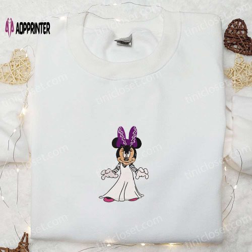 Halloween Minnie Mouse Embroidered Shirt: Best Disney Gift for Halloween Lovers