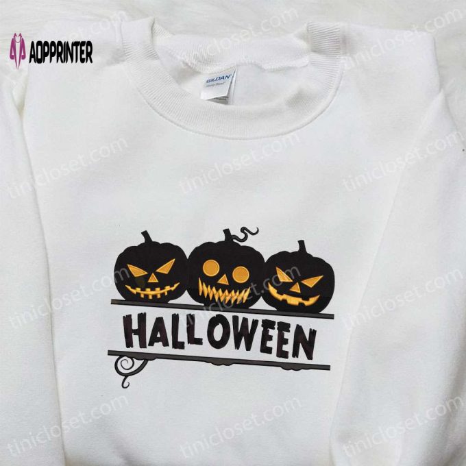 Halloween Pumpkin Embroidered Sweatshirt & Tshirt: Best Gift Ideas from Spirit Halloween