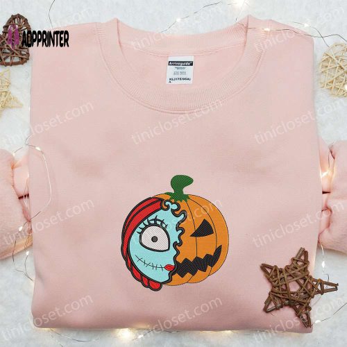 Halloween Pumpkin Spooky Stitch Embroidered Shirt Disney Family Hoodie Cute Sweatshirts