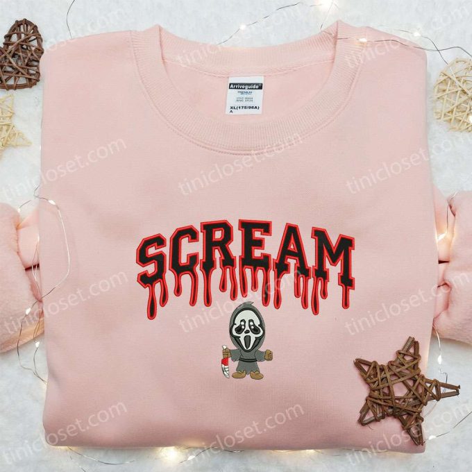 Halloween Scream Ghost & Spooky Embroidered Shirt – Best Family Gifts