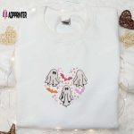 Halloween Spooky Ghost Heart Love Hoodie: Embroidered Shirt & Sweatshirt for Cool Spirit Halloween