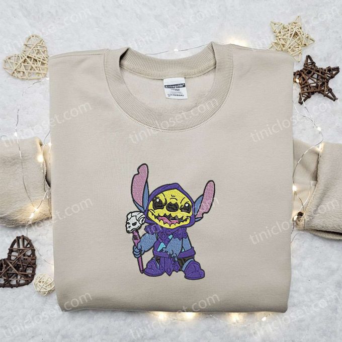 Halloween Stitch Cosplay Embroidered Sweatshirt Disney Shirt Funny T-shirt