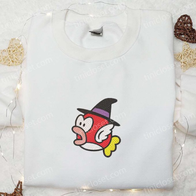 Halloween Super Mario Witch Cheep Cheep Shirt: Funny Sweatshirt & Cute Hoodie