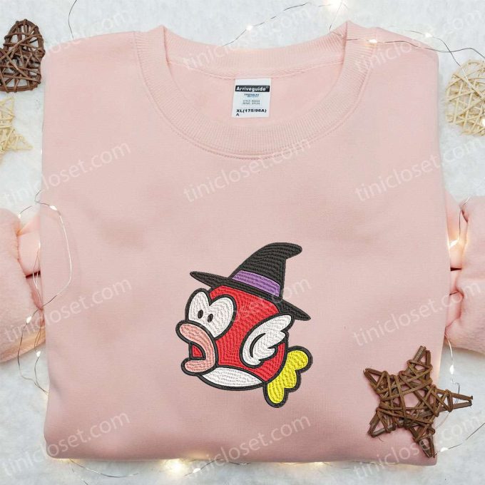 Halloween Super Mario Witch Cheep Cheep Shirt: Funny Sweatshirt & Cute Hoodie