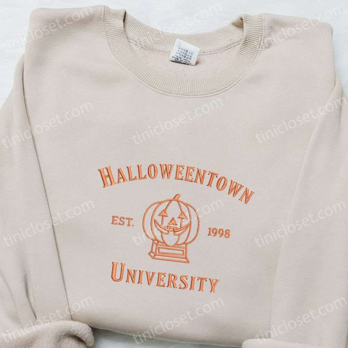 Vintage Halloween Town Est 1998 Embroidered Shirt – Best Gift for Halloween Lovers