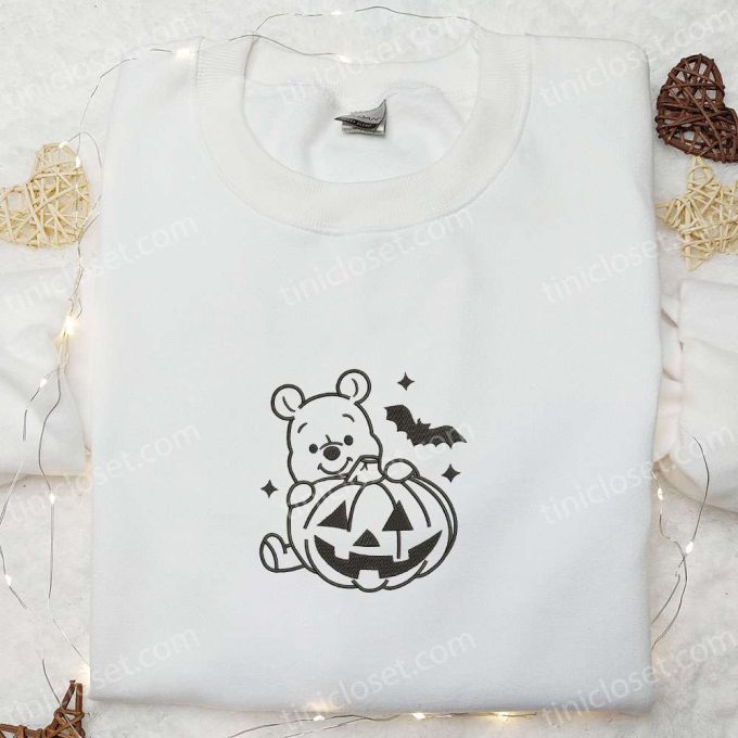 Disney Halloween Winnie Pooh Embroidered Shirt: Adorable & Spooky!