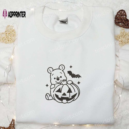 Disney Halloween Winnie Pooh Embroidered Shirt: Adorable & Spooky!